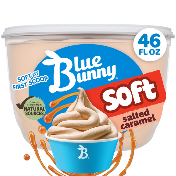 Blue Bunny Soft Salted Caramel Frozen Dessert, 46 fl oz Tub | Hy