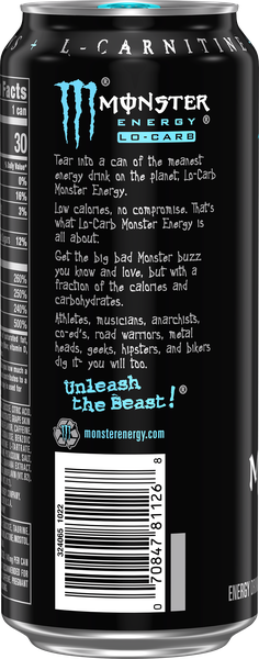 how much l-carnitine in 16 oz monster Energy Drink, Lo Carb fl S-acetyl glutathione - stable GHK-Cu serum With 160mg of caffeine Size:500GM