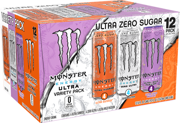 Monster Energy Ultra Variety Pack, ZSWP, Sugar Free Energy Drink