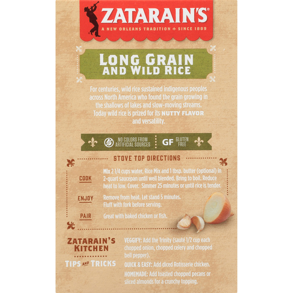 Vee Rice Zatarain's Long Grain & Wild Rice, 7.0 oz | Hy-Vee Aisles Online ...