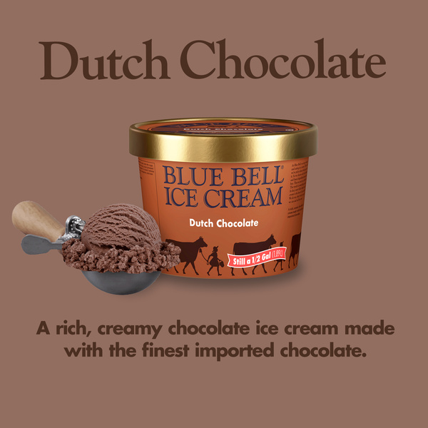 Blue Bell Dutch Chocolate Ice Cream Half Gallon, 64 fl oz | Hy-Vee