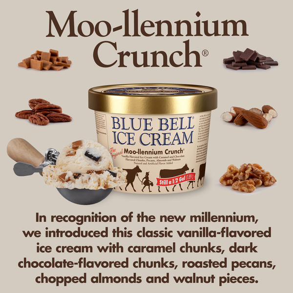 Blue Bell Moo-llennium Crunch Ice Cream Half Gallon, 64 fl oz | Hy