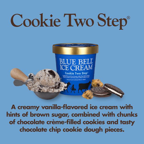 Blue Bell Cookie Two Step Ice Cream Pint, 16 fl oz | Hy-Vee Aisles