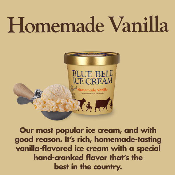 Blue Bell Homemade Vanilla Ice Cream Pint, 16 fl oz | Hy-Vee
