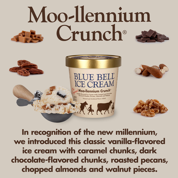 Blue Bell Moo-llennium Crunch Ice Cream Pint, 16 fl oz | Hy-Vee