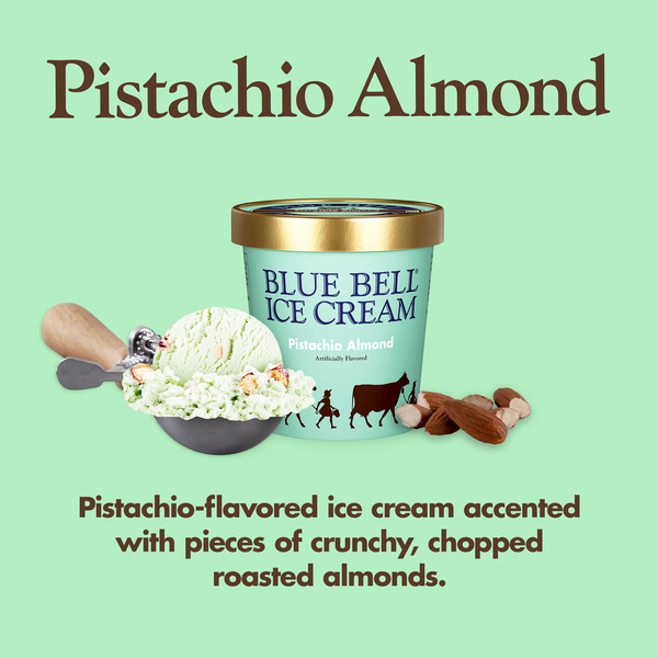 Blue Bell Pistachio Almond Ice Cream Pint, 16 fl oz | Hy-Vee
