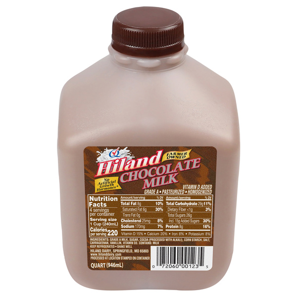 Hiland Premium Chocolate Milk, Quart, 32 Fl Oz | Hy-Vee Aisles