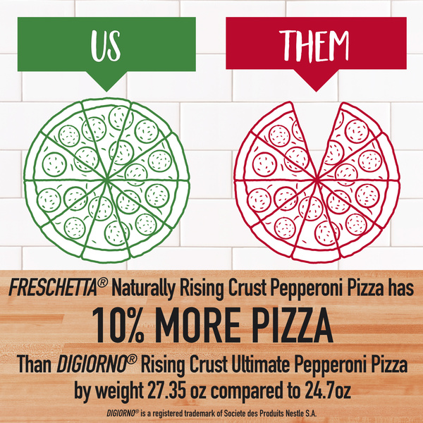 Freschetta Pepperoni Naturally Rising Crust Frozen Pizza | Hy-Vee