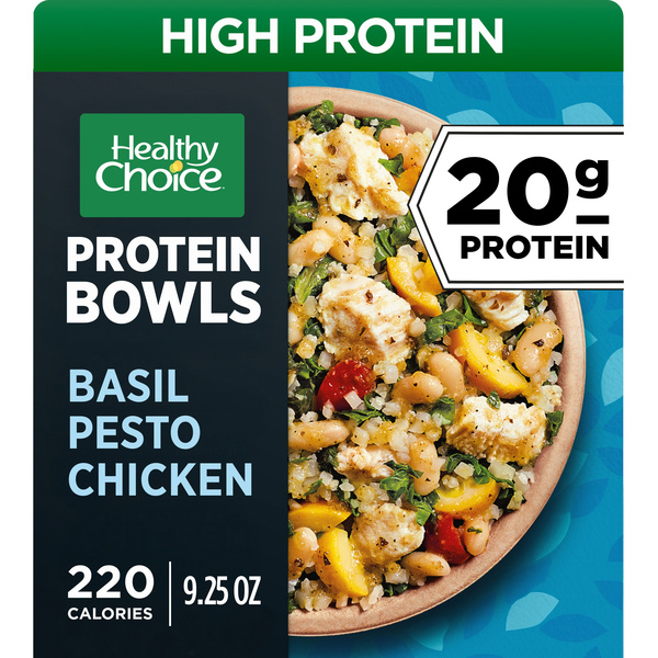 Healthy Choice Protein Bowls Basil Pesto Chicken, 20g Protein