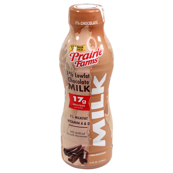 Prairie Farms 1% Low Fat Chocolate Milk, UHT, 14 Fl Oz | Hy-Vee