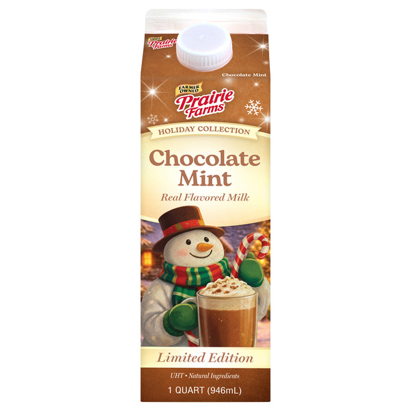 Prairie Farms Chocolate Mint Milk, UHT, Quart, 32 Fl Oz | Hy-Vee