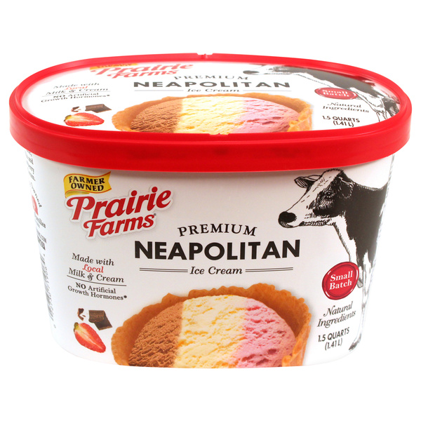 Prairie Farms, Small Batch Premium Neapolitan Ice Cream, 48 Oz