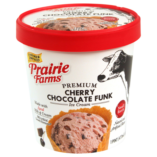 Prairie Farms, Small Batch Premium Cherry Chocolate Funk Ice Cream
