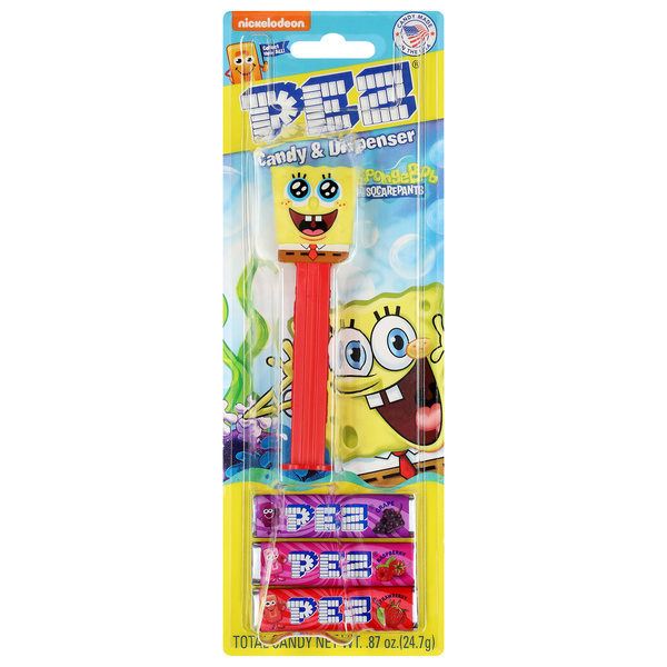 Pez Grape/Raspberry/Strawberry Candy & Dispenser 0.87 oz | Hy-Vee