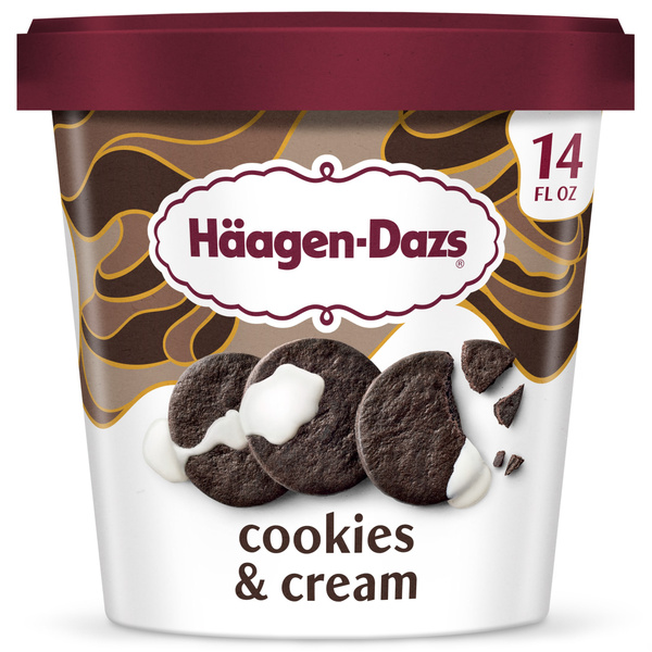 Haagen Dazs Cookies & Cream Ice Cream, 14 Oz. | Hy-Vee Aisles