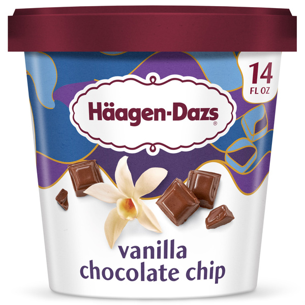 Haagen Dazs Vanilla Chocolate Chip Ice Cream, 14oz | Hy-Vee Aisles