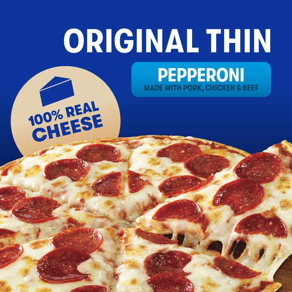 Jack's Pepperoni Pizza, Thin Crust Frozen Pizza for Grilling