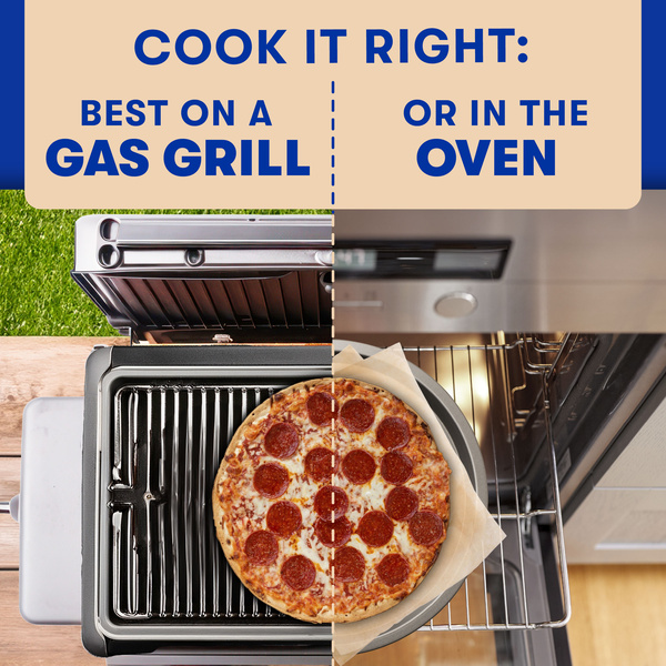 Jack's Pepperoni Pizza, Thin Crust Frozen Pizza for Grilling