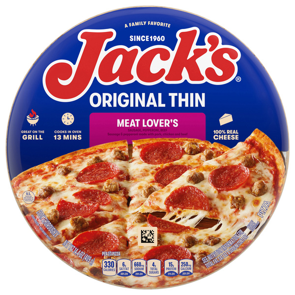 Jack's Original Thin Meat Lover's Frozen Pizza | Hy-Vee Aisles