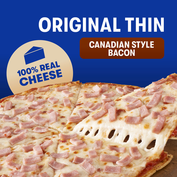 Jack's Canadian Style Bacon Pizza, Thin Crust Frozen Pizza for