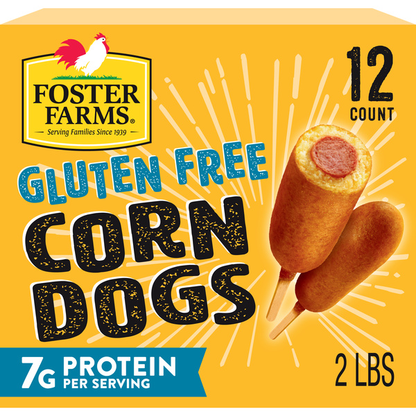 Foster Farms Gluten Free Honey Crunchy Corn Dogs, Frozen - 12 ct