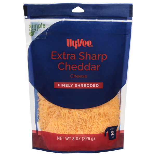 Hy-Vee Finely Shredded Extra Sharp Cheddar Cheese | Hy-Vee Aisles