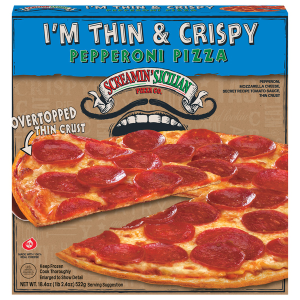 Screamin' Sicilian Pizza Co. Pizza, Pepperoni, I'm Thin & Crispy