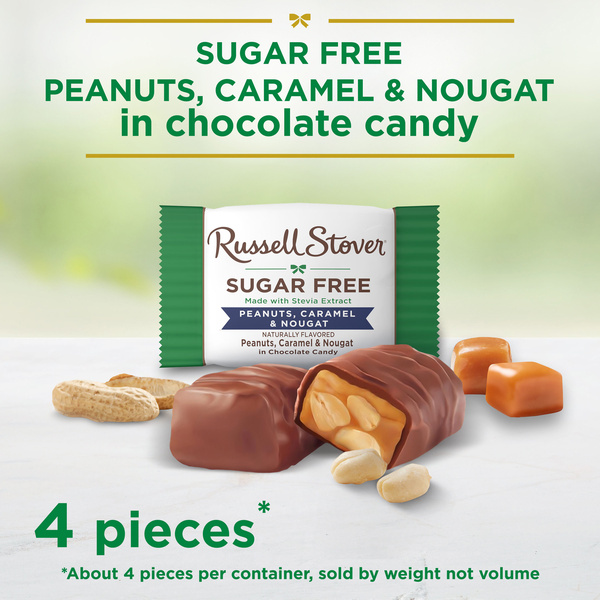RUSSELL STOVER Sugar Free Peanut, Caramel & Nougat Chocolate Candy