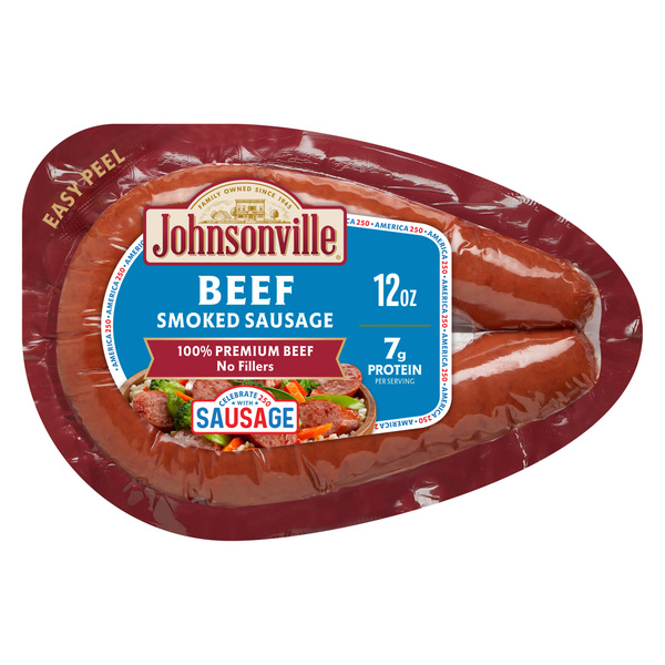 Johnsonville Smoked Beef Rope Sausage 12oz package | Hy-Vee Aisles