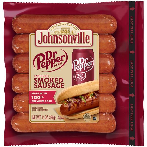 Johnsonville Dr Pepper Recipe Smoked Sausage Links 14oz package
