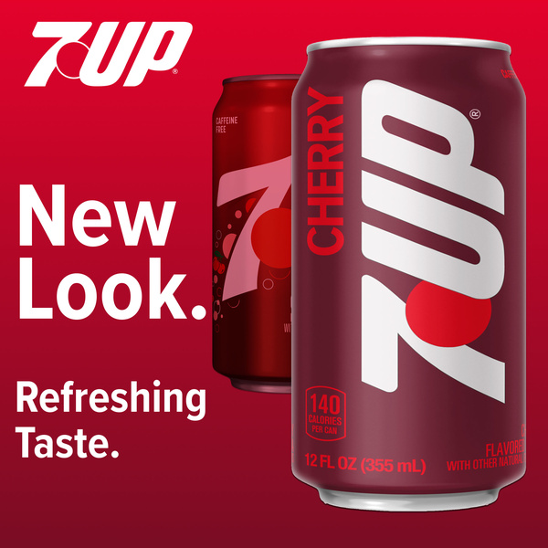 7UP Cherry Flavored Soda, 12 fl oz cans, 12 pack | Hy-Vee Aisles