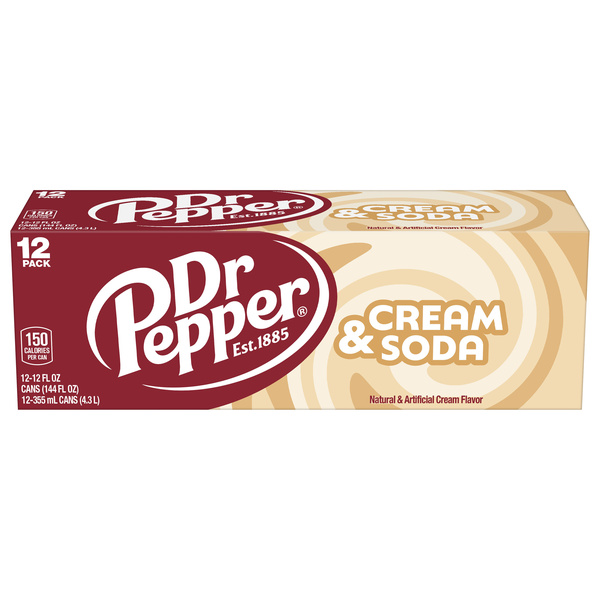 Dr Pepper and Cream Soda, 12 Pack | Hy-Vee Aisles Online Grocery