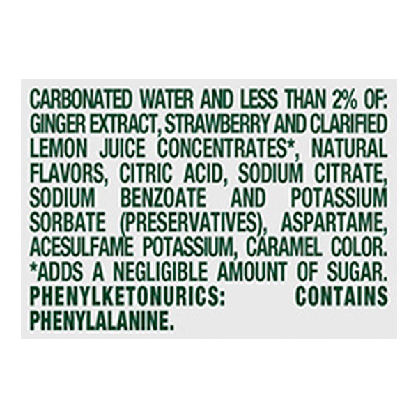 Canada Dry Fruit Splash Strawberry Ginger Ale Zero Sugar Soda, 12