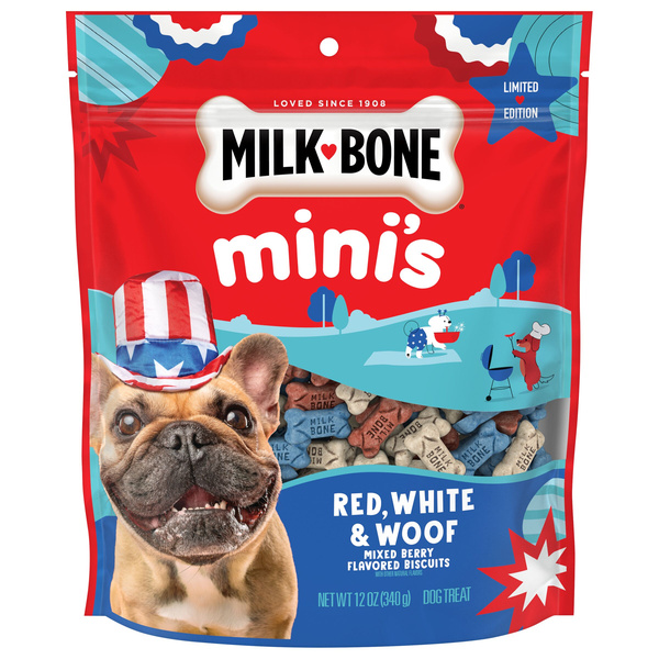 Milk-Bone Mini's Red, White & Woof Mixed Berry Flavor Dog Treats