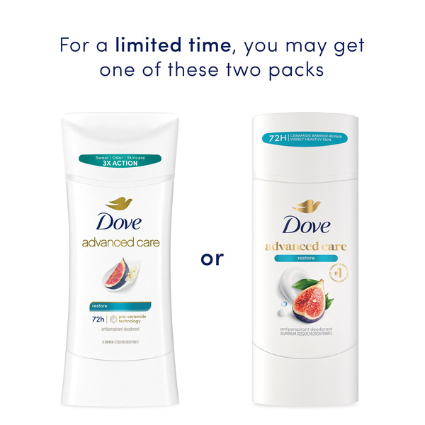 Dove Advanced Care Antiperspirant Deodorant Stick Restore 2.6 oz