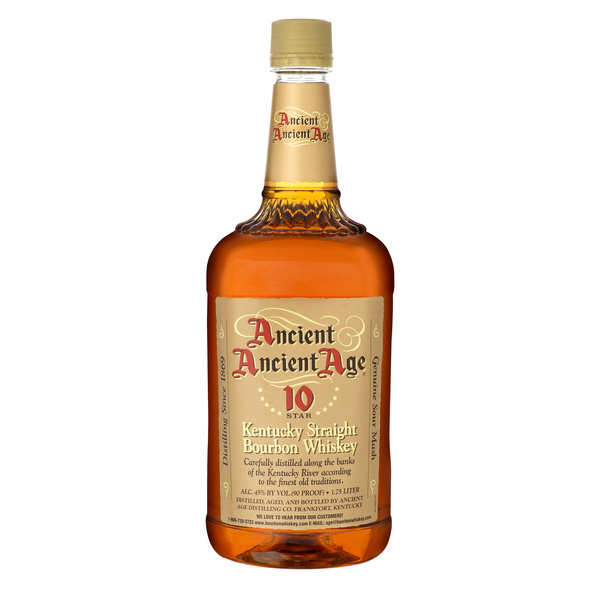 Ancient Age 10 Star KY Straight Bourbon Whiskey, 1.75L Plastic