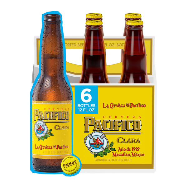 Pacifico Clara Mexican Lager Import Beer, 6 pk 12 fl. oz. Bottles