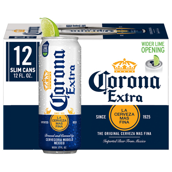 Corona Extra Mexican Lager Import Beer, 12 pk 12 fl. oz. Cans, 4.6