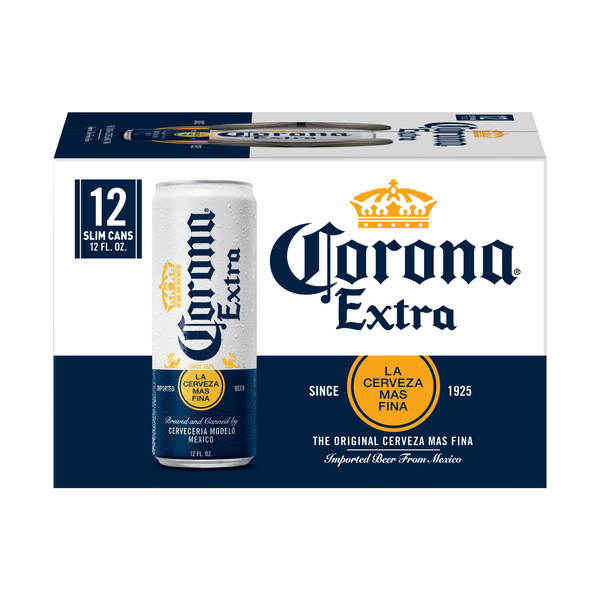 Corona Extra Mexican Lager Import Beer, 12 pk 12 fl. oz. Cans, 4.6