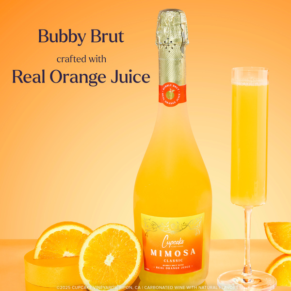 Cupcake Vineyards Classic Mimosa, Orange Sparkling Wine, 750ml