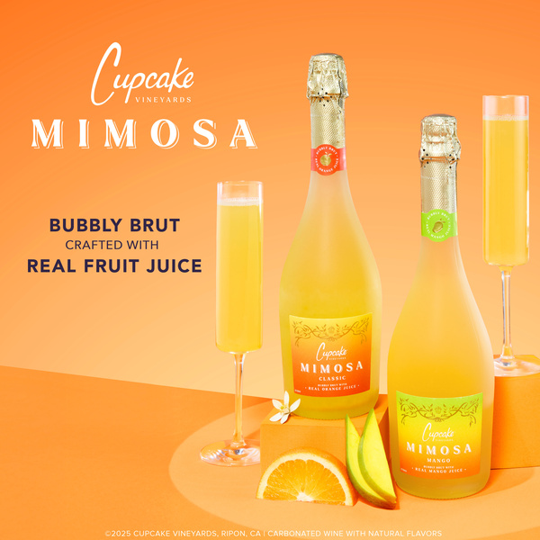 Cupcake Vineyards Classic Mimosa, Orange Sparkling Wine, 750ml