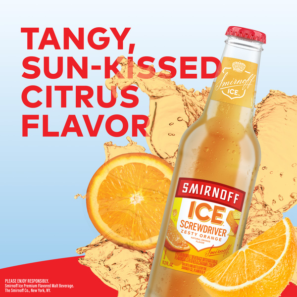 Smirnoff Ice Screwdriver, 6 pack Bottles, 11.2 fl oz, 4.5% ABV