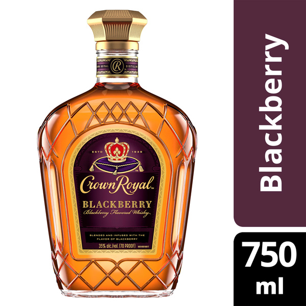 Crown  クラウンローヤル ウィスキーBlack Berry味 Crown Royal Blackberry Flavored Whisky, 750 mL | Hy-Vee Aisles