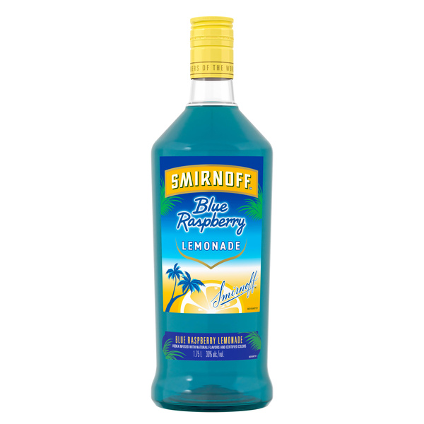 MOROZOFF ブルーミントグリーン ガラスボトル Smirnoff Blue Raspberry Lemonade (Vodka Infused With Natural