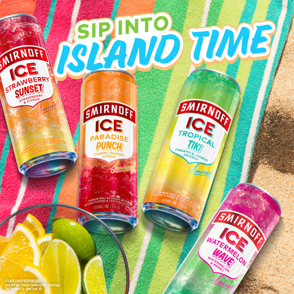 Smirnoff Icy Island Variety Pack, 12 fl oz, 12 Pack Cans, 4.5% ABV