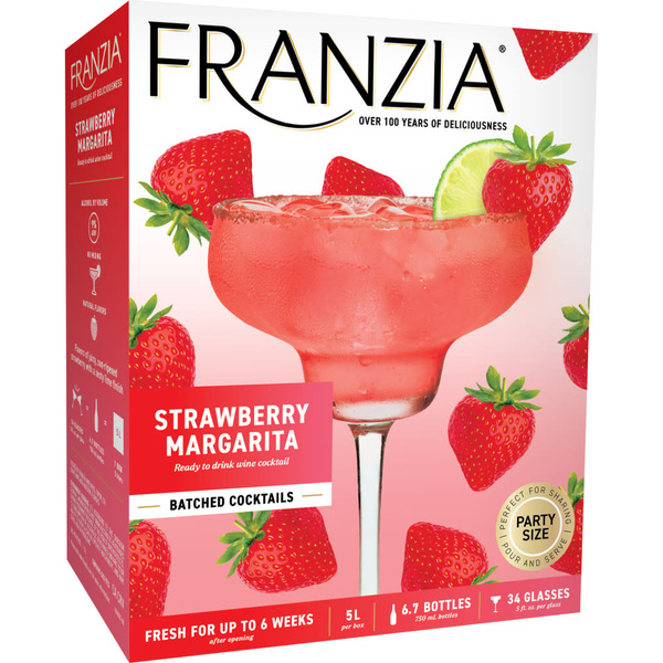 Franzia Strawberry Margarita Blend Wine Based Cocktail Box | Hy