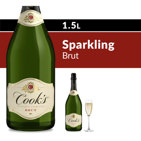 Cook's California Champagne Brut White Sparkling Wine, 1.5 L