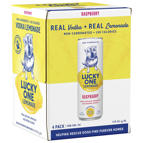 Lucky One Vodka Lemonade Raspberry 4 Pack 355ml Cans | Hy-Vee