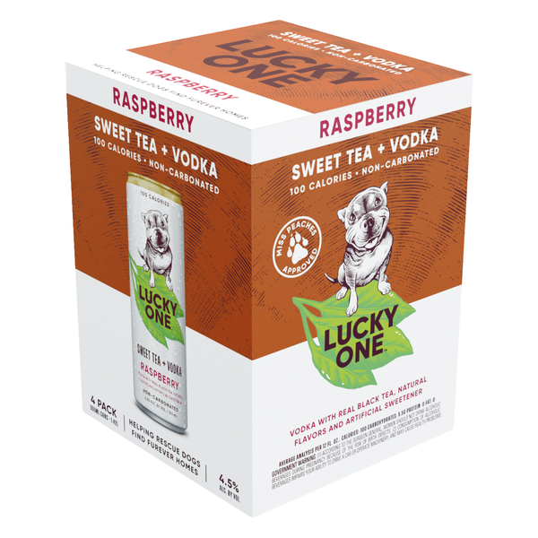Lucky One Sweet Tea and Vodka, Raspberry 4Pk | Hy-Vee Aisles