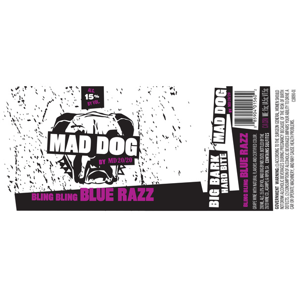 MAD DOG by MD 20/20 Bling Bling Blue Razz, 200ml | Hy-Vee Aisles